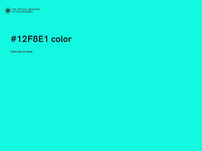 #12F8E1 color image
