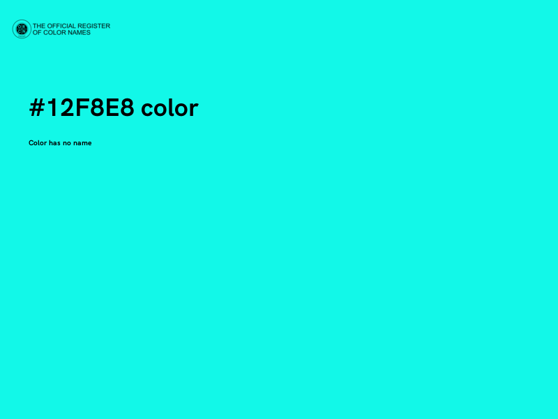 #12F8E8 color image