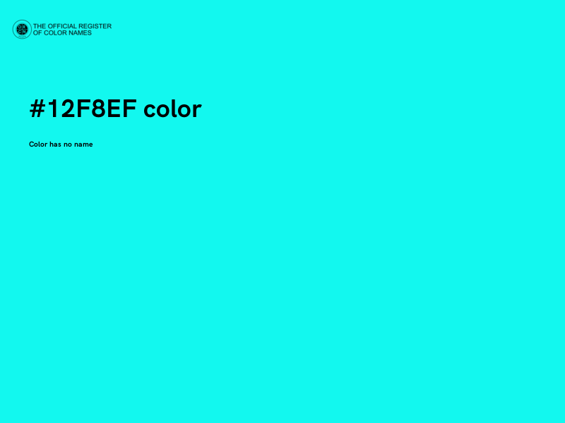 #12F8EF color image