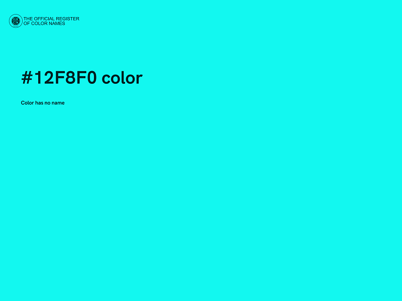 #12F8F0 color image