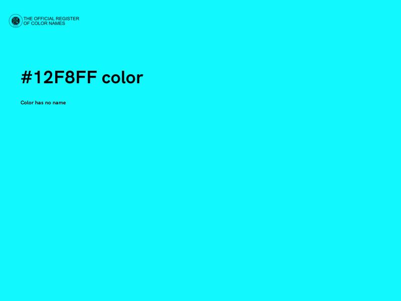 #12F8FF color image
