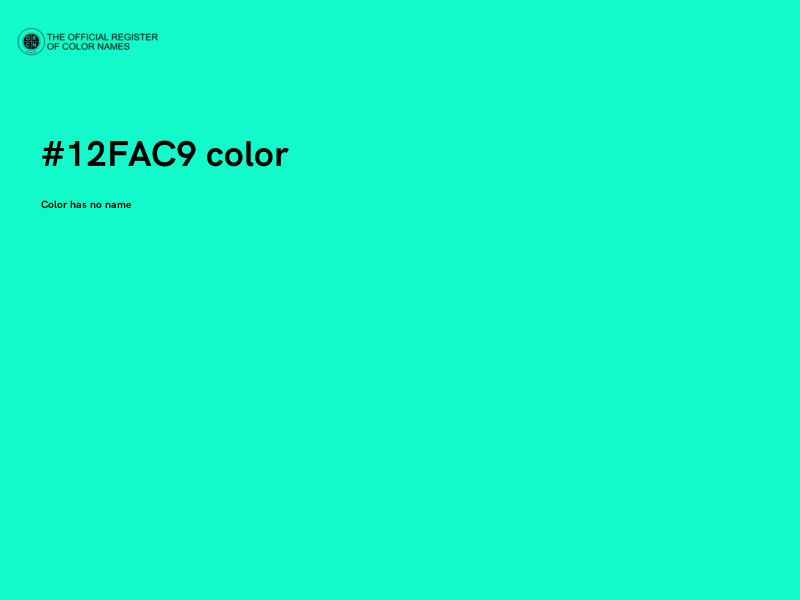 #12FAC9 color image