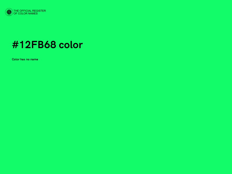#12FB68 color image