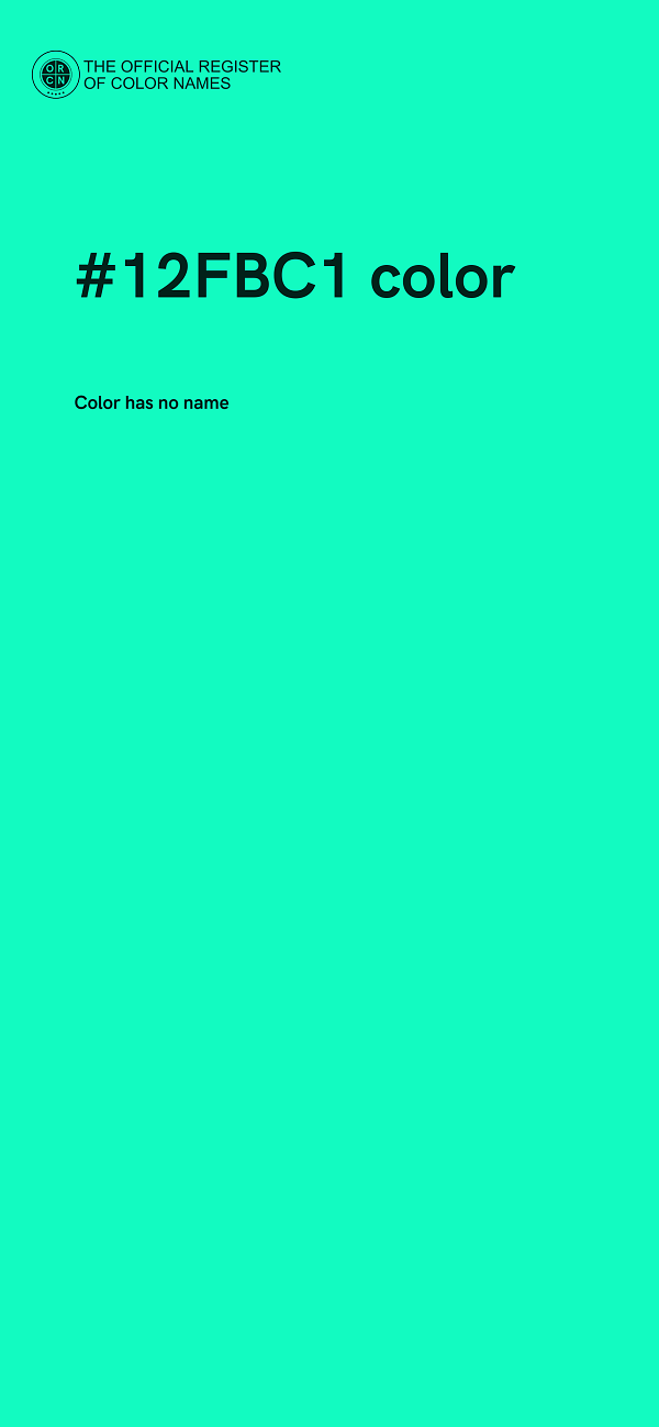 #12FBC1 color image