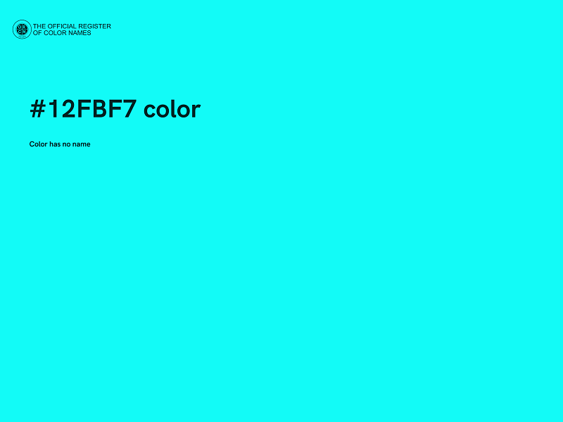 #12FBF7 color image