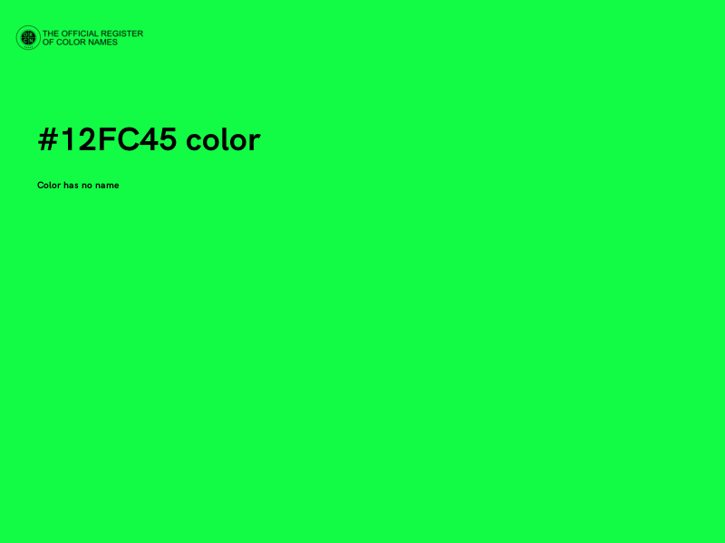 #12FC45 color image