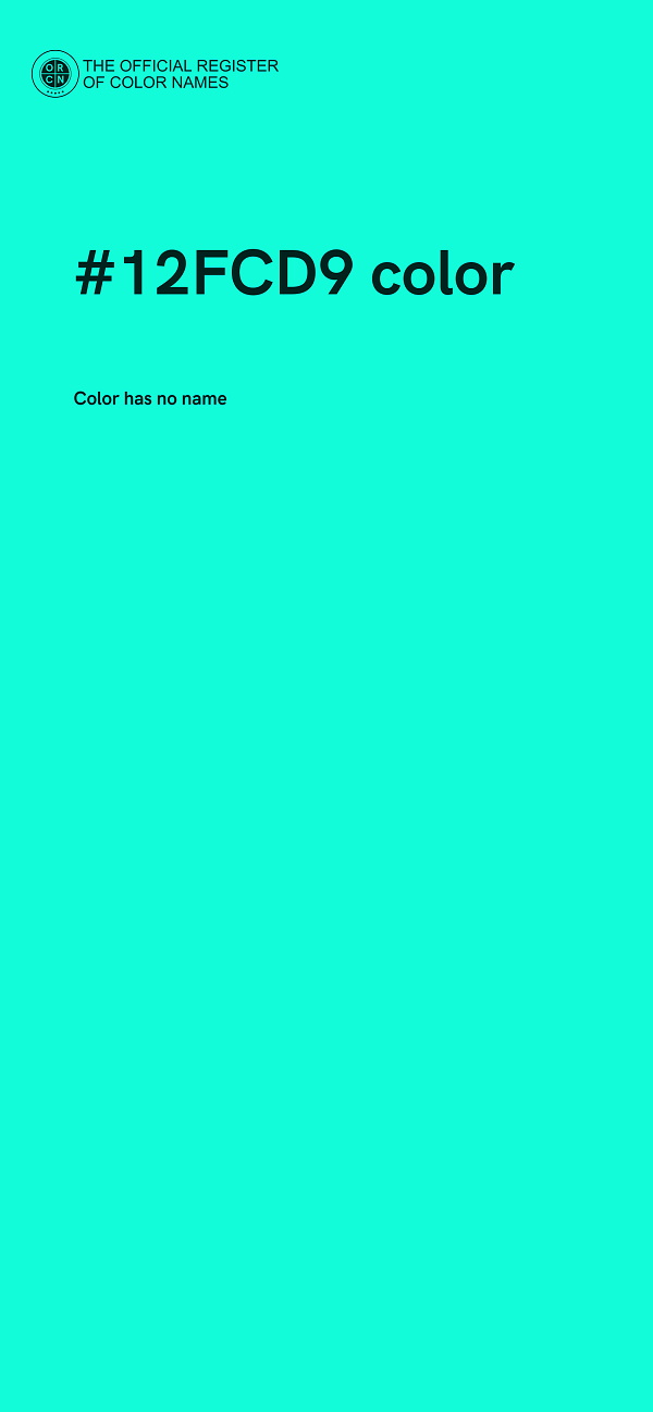#12FCD9 color image