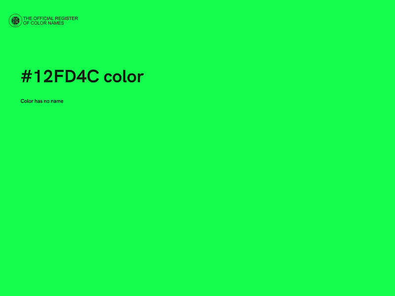 #12FD4C color image