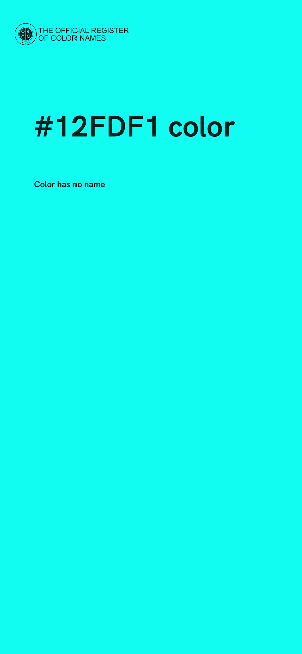 #12FDF1 color image