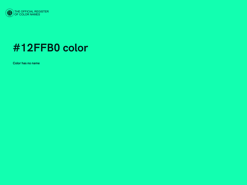 #12FFB0 color image