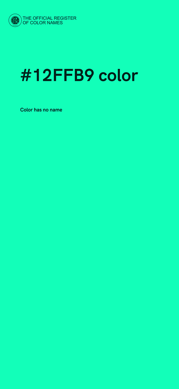 #12FFB9 color image