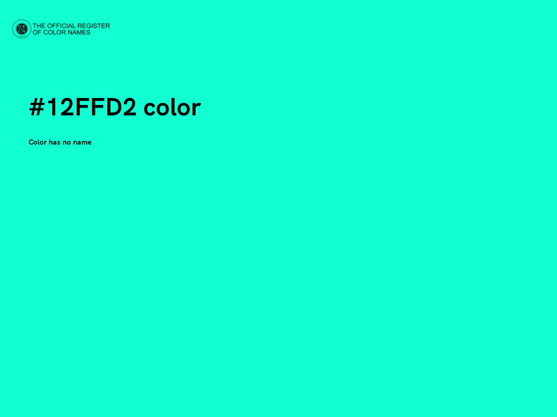 #12FFD2 color image