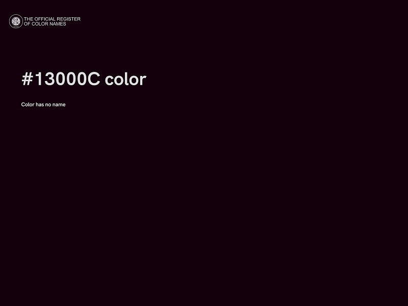 #13000C color image