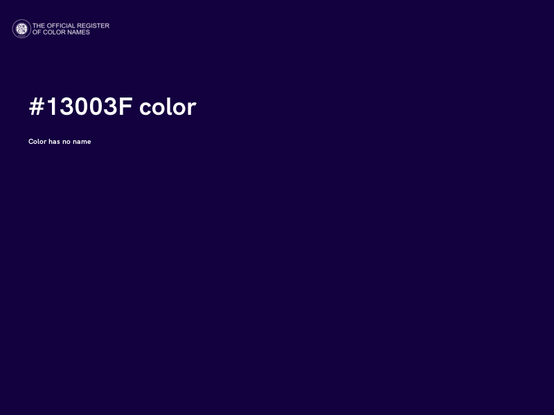 #13003F color image