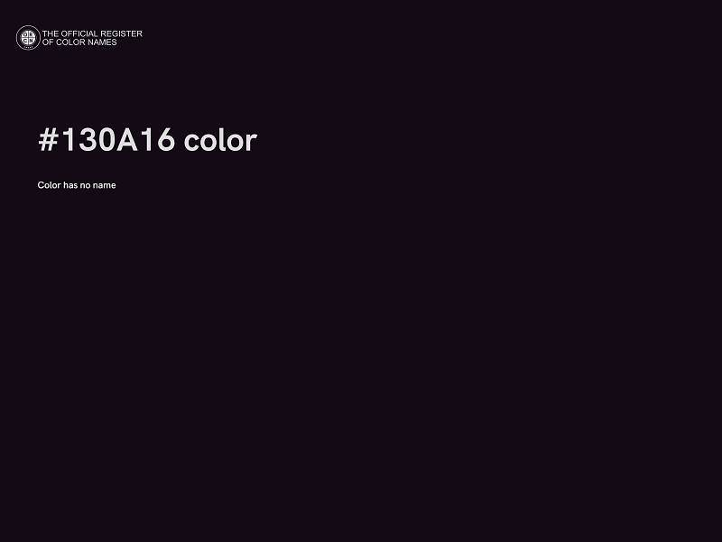 #130A16 color image