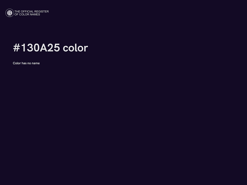 #130A25 color image