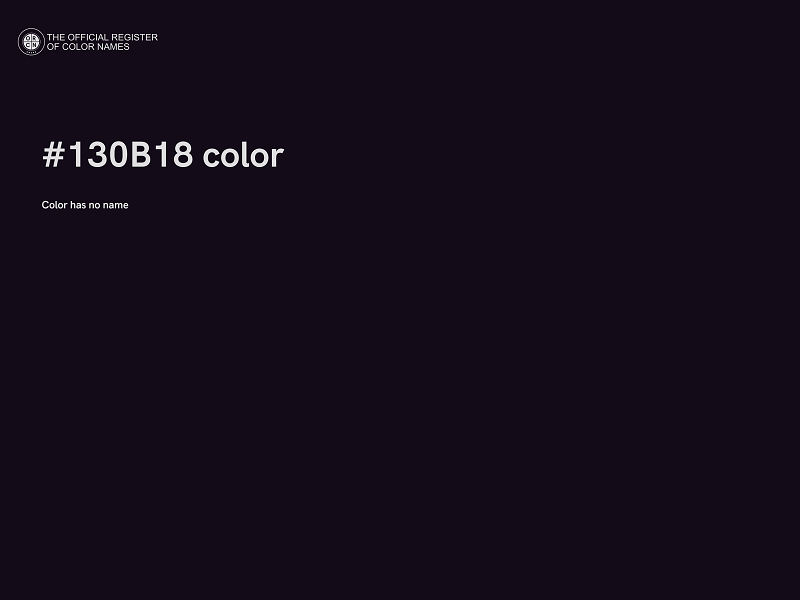 #130B18 color image