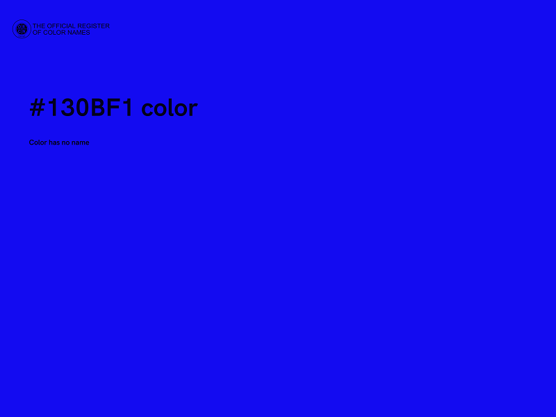 #130BF1 color image