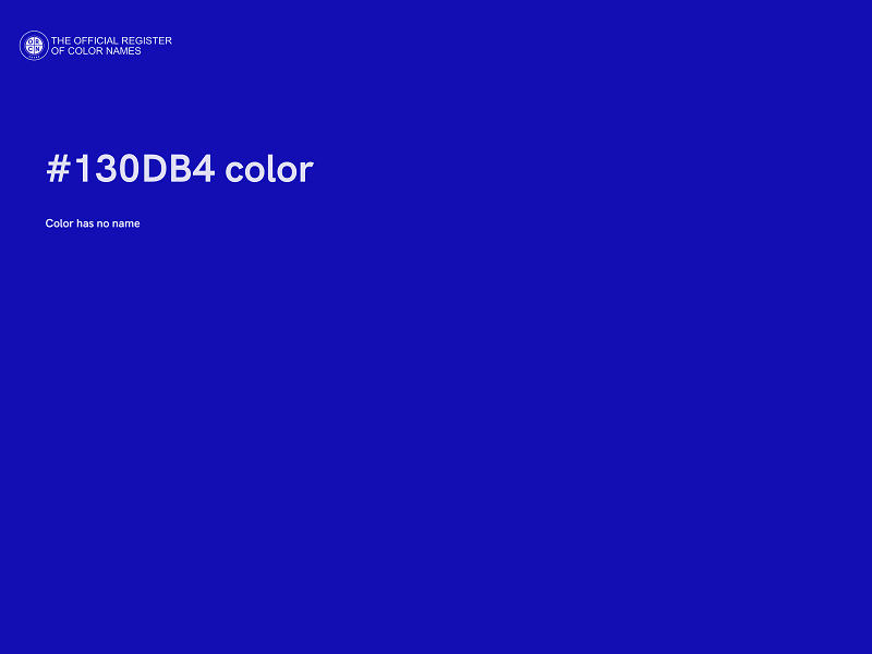 #130DB4 color image