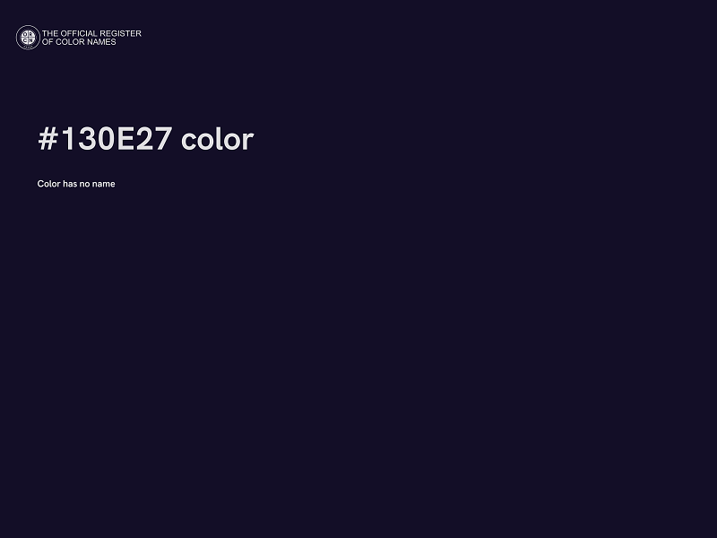 #130E27 color image
