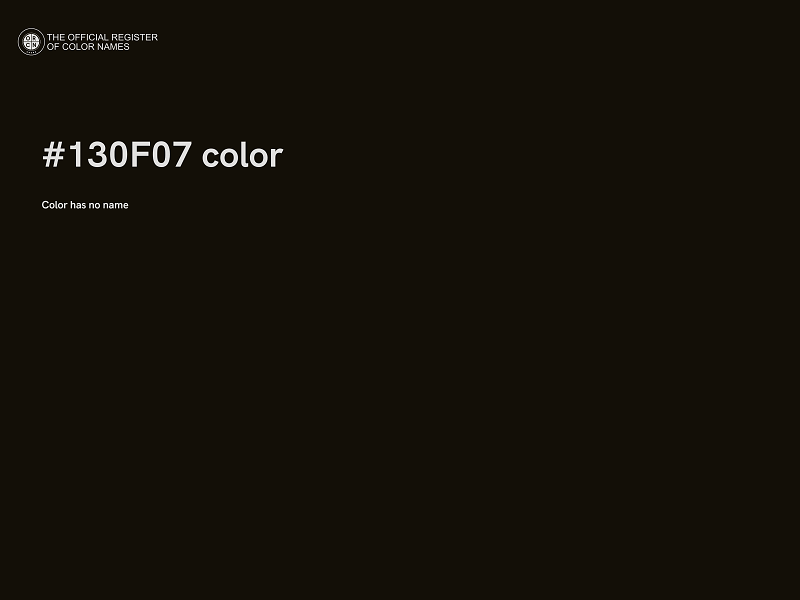 #130F07 color image