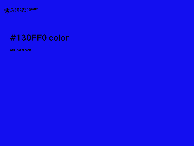 #130FF0 color image