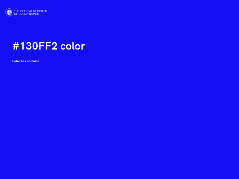 #130FF2 color image