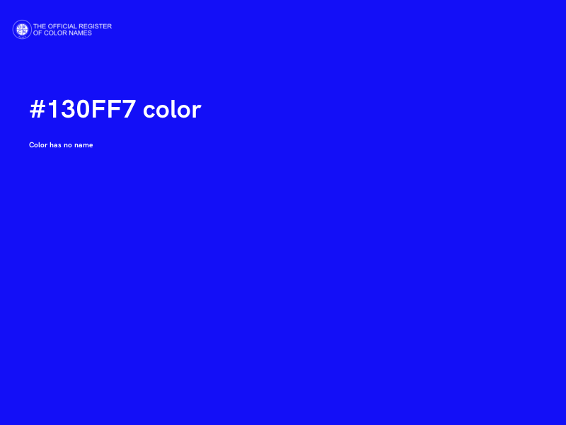 #130FF7 color image