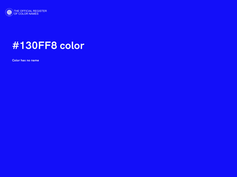 #130FF8 color image
