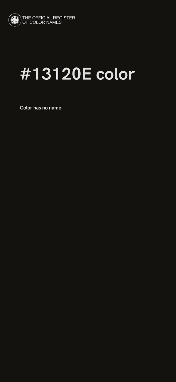 #13120E color image