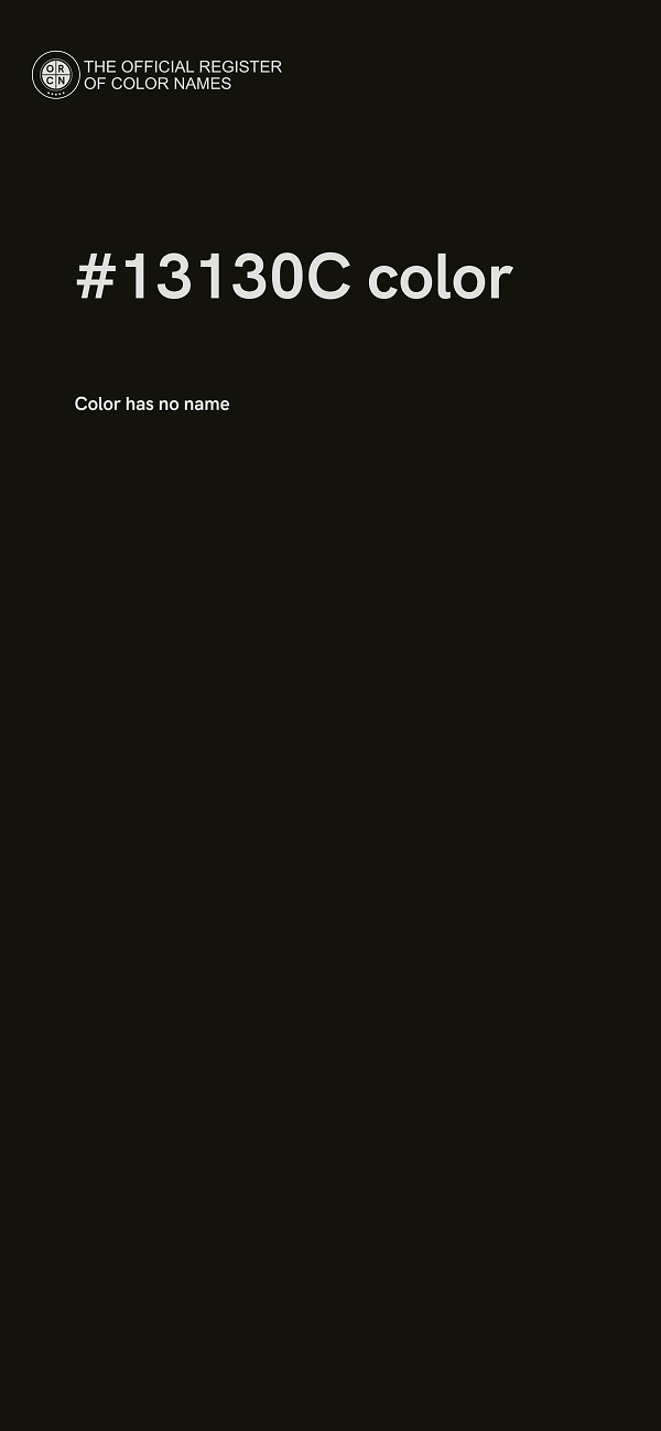 #13130C color image