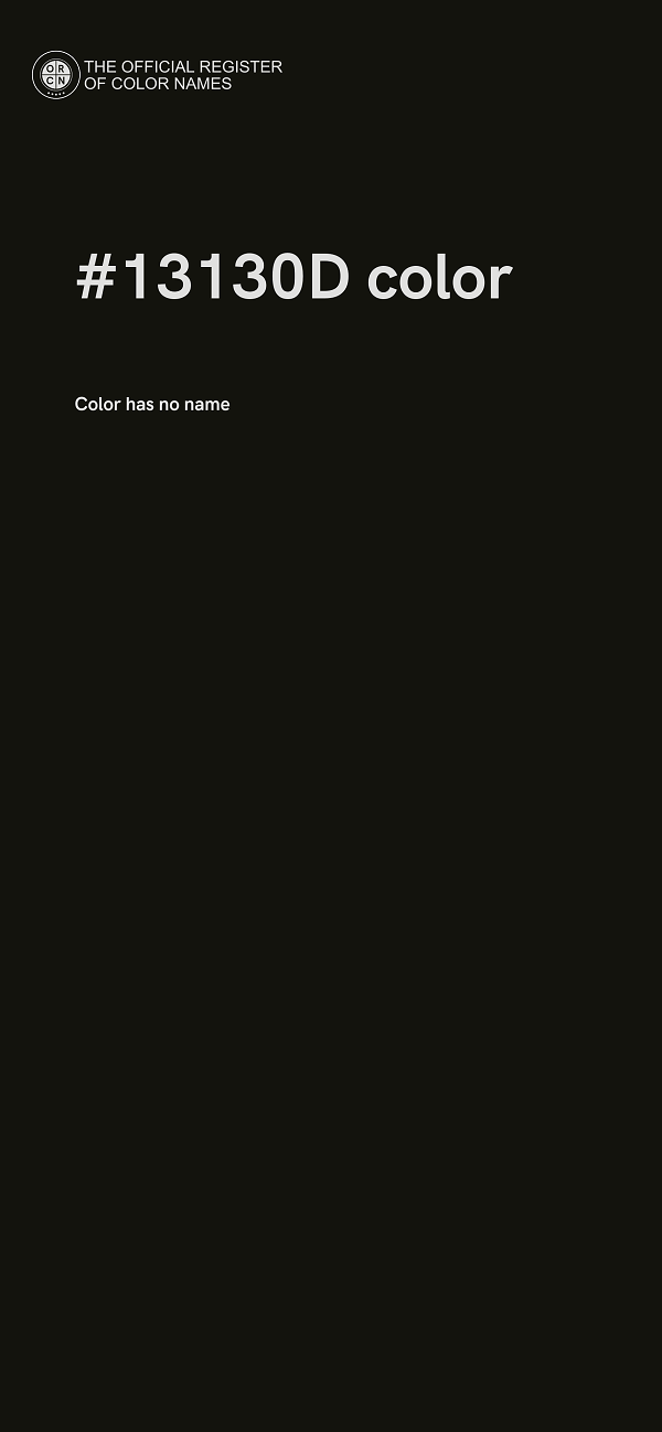 #13130D color image