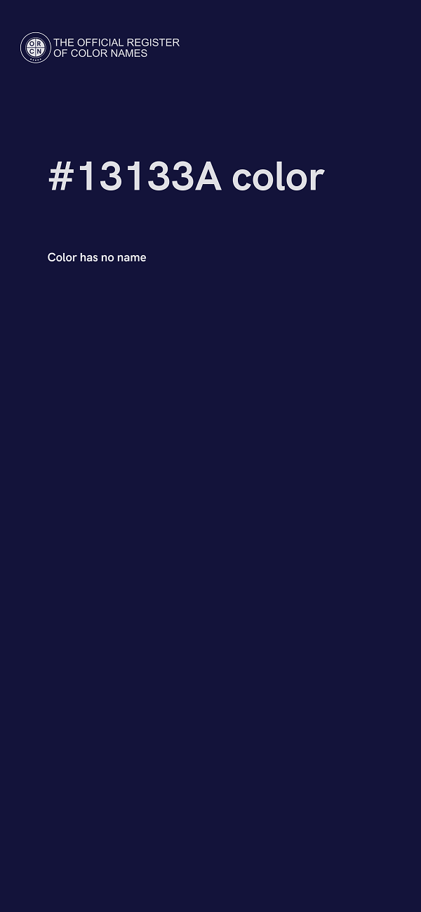 #13133A color image