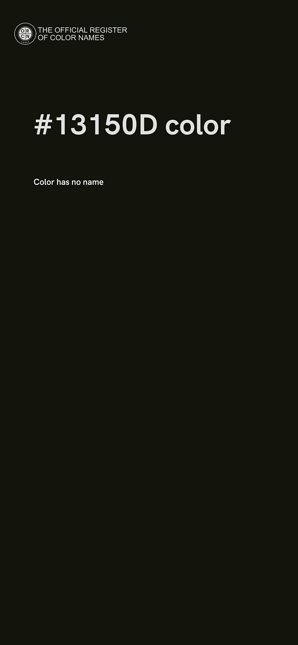 #13150D color image
