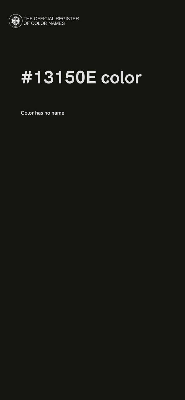#13150E color image