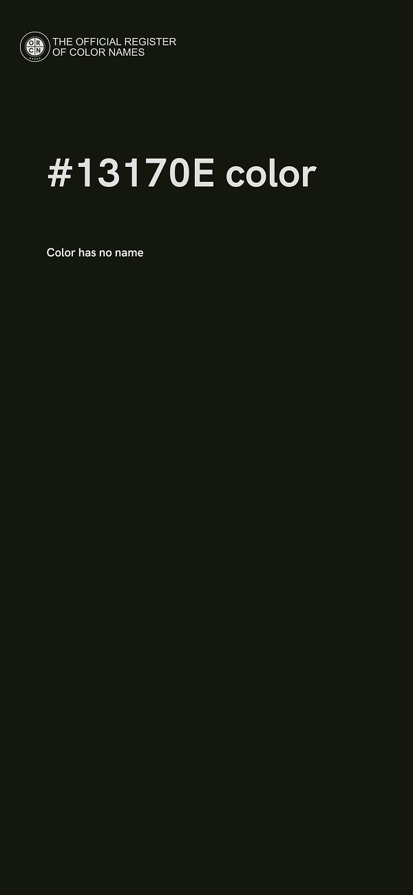 #13170E color image