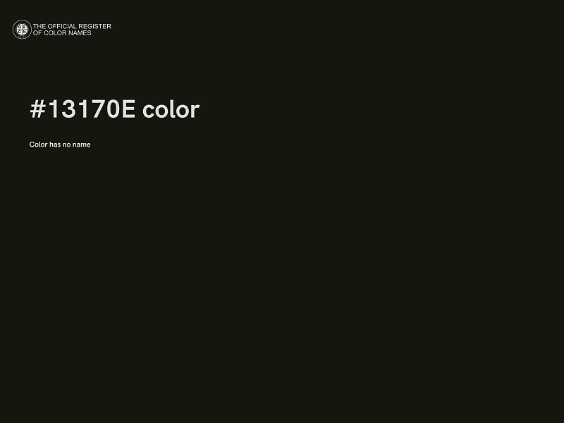 #13170E color image