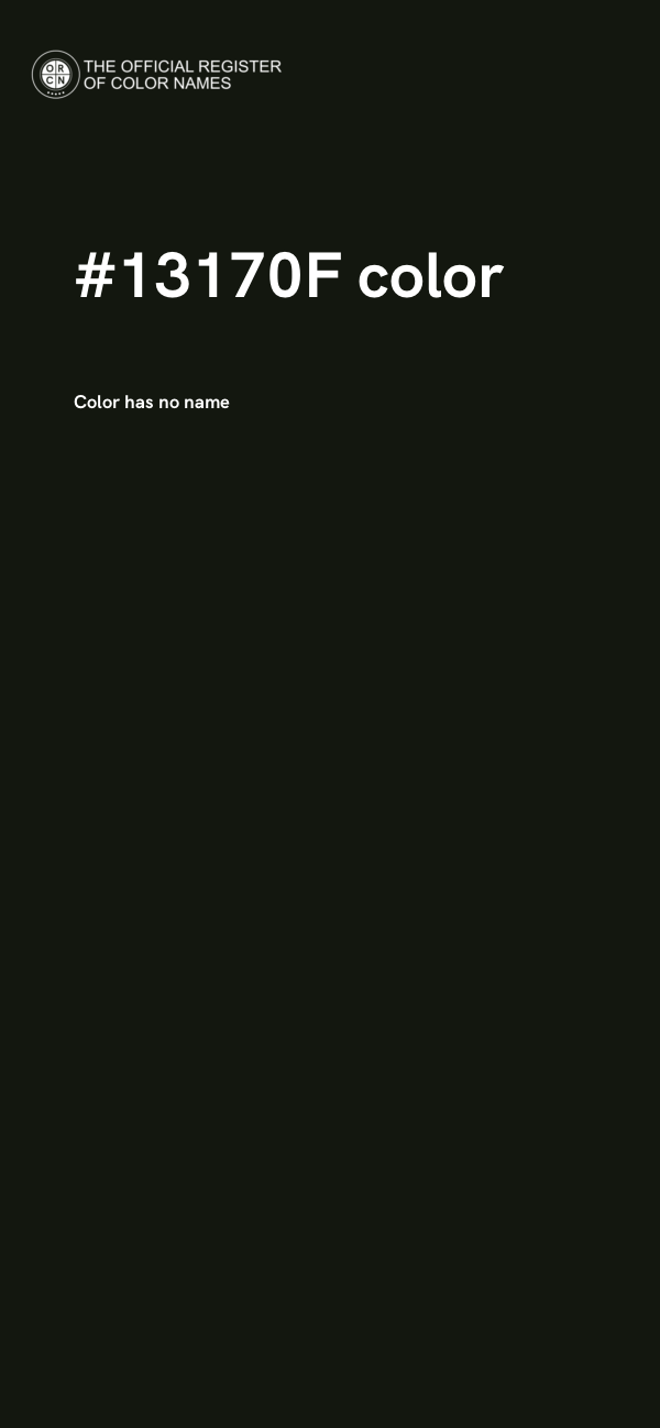#13170F color image