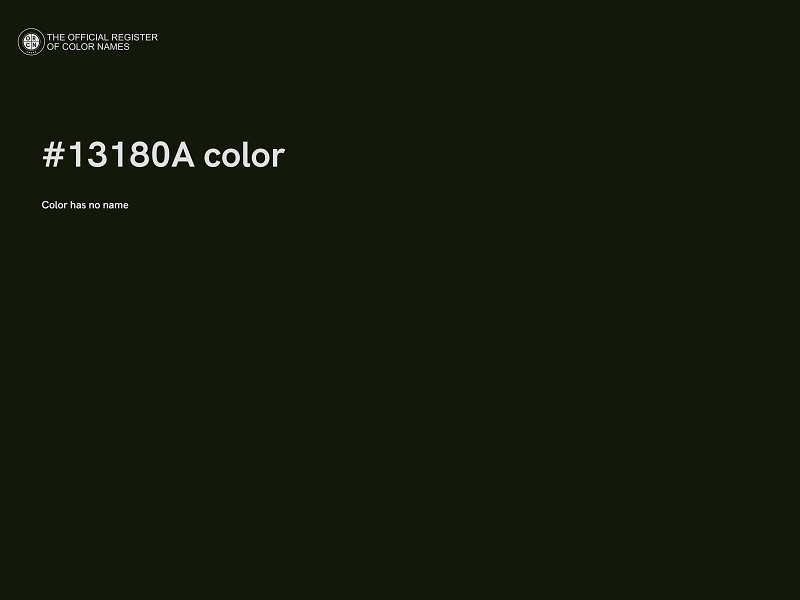 #13180A color image