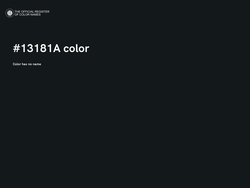 #13181A color image