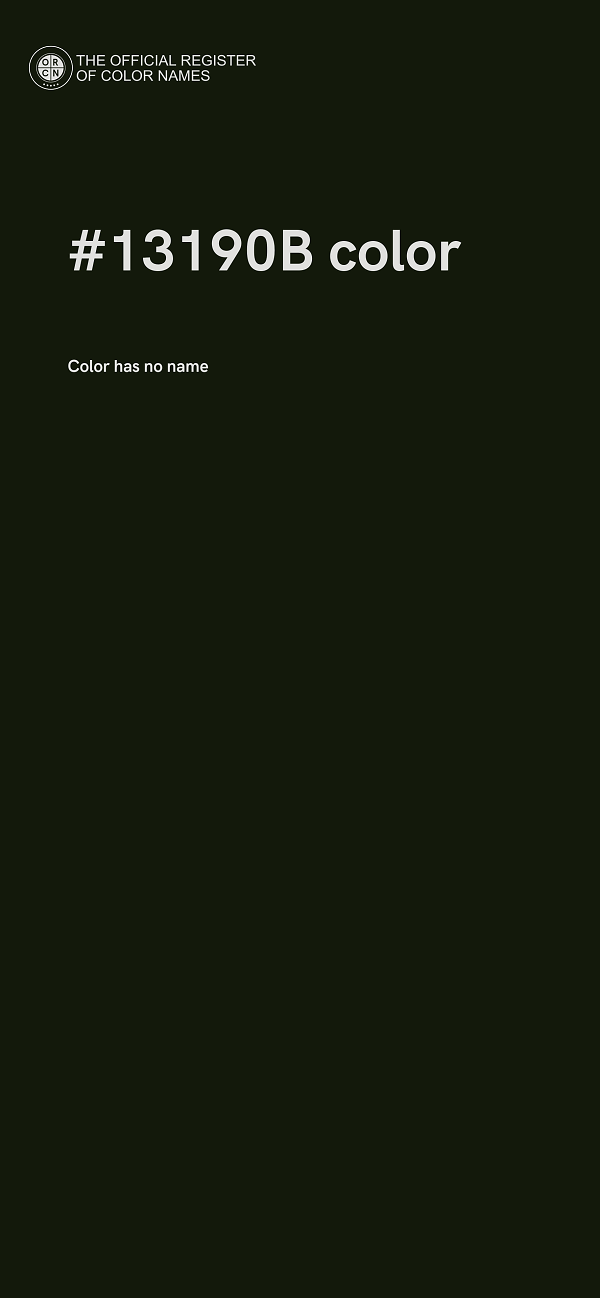 #13190B color image