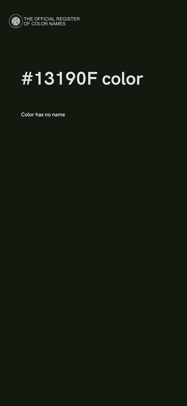 #13190F color image
