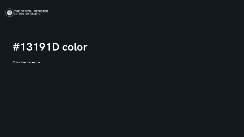 #13191D color image