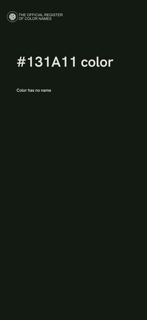 #131A11 color image