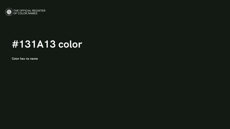 #131A13 color image
