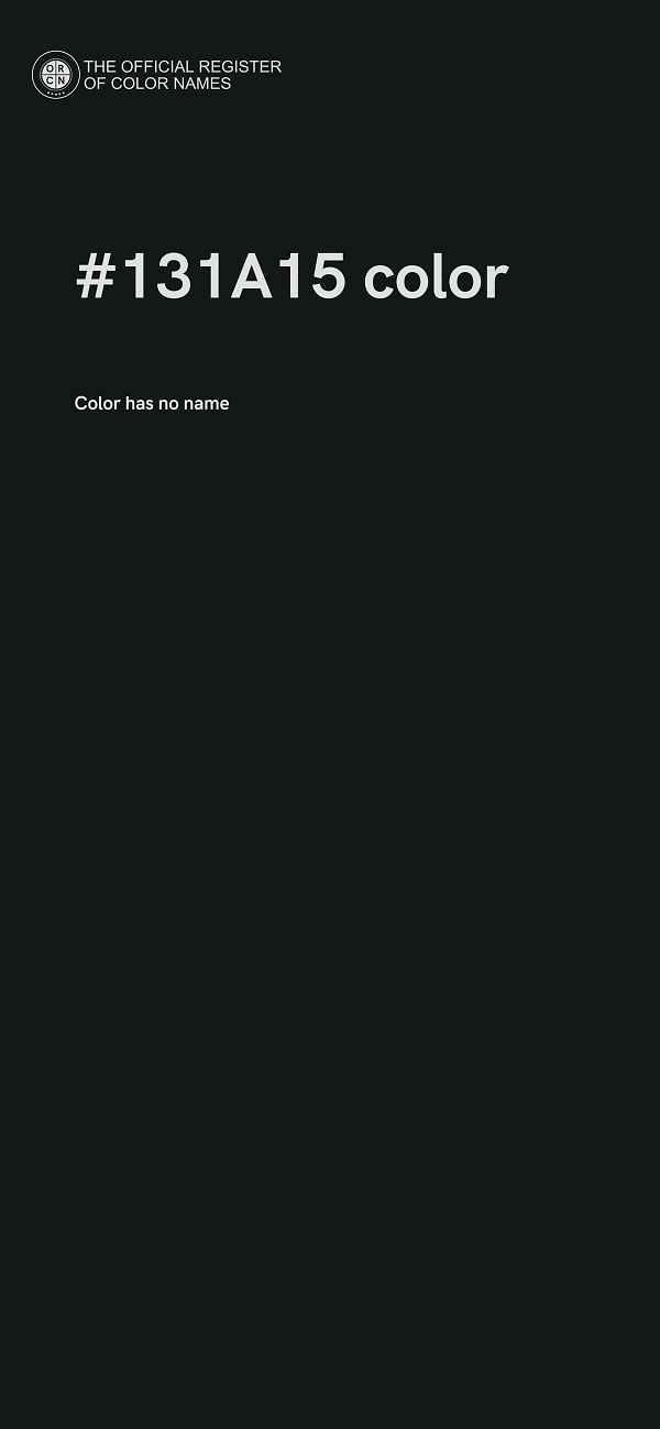 #131A15 color image