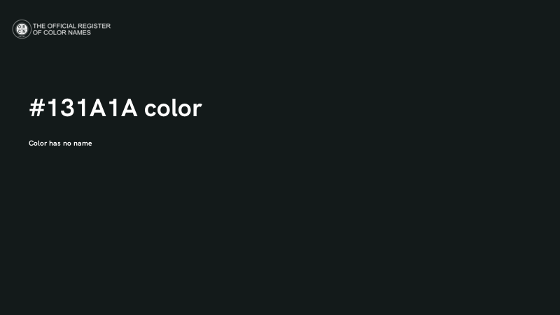 #131A1A color image