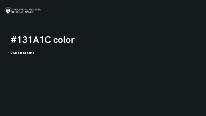 #131A1C color image