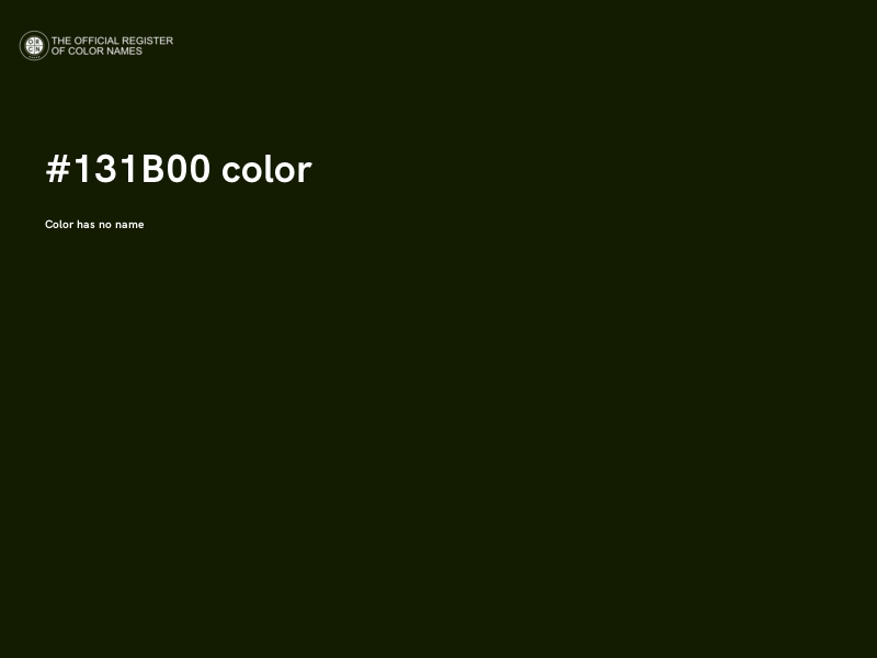 #131B00 color image