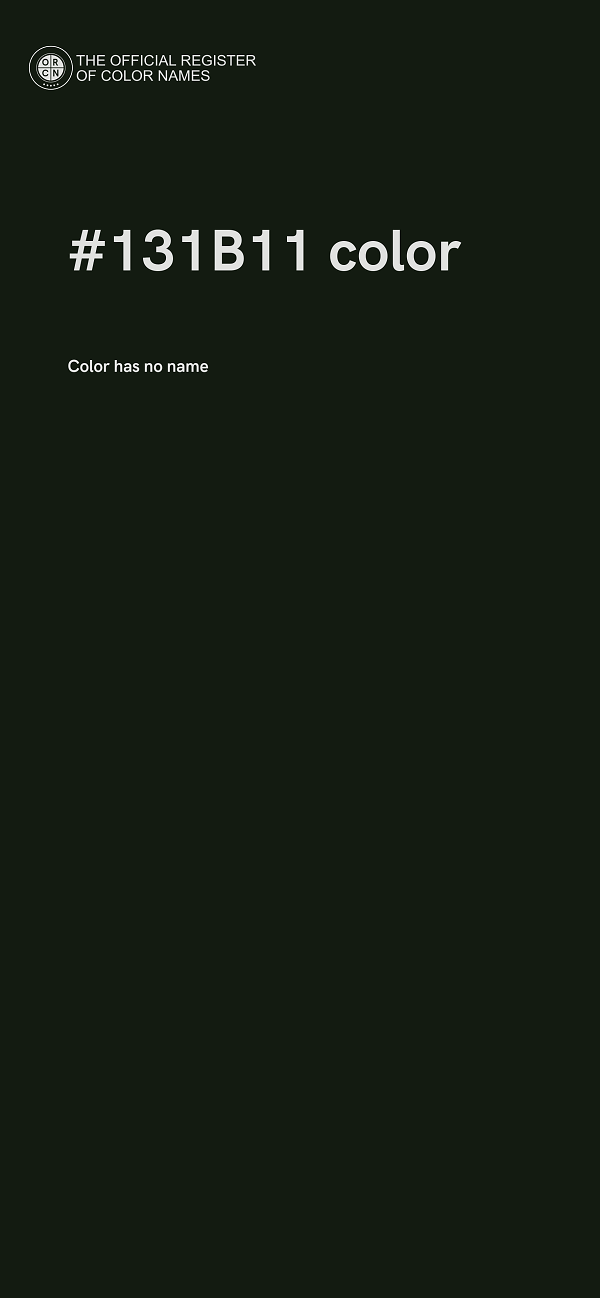 #131B11 color image